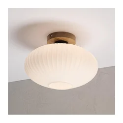 Plafonsko svetlo HARMA WOOD 1xE27/15W/230V hrast/belo, prečnik 30 cm