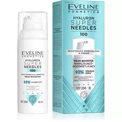 EVELINE - HYALURON SUPER NEEDLES 100 MOISTURIZING & ILLUMINATING MESO-BOOSTER 50ML