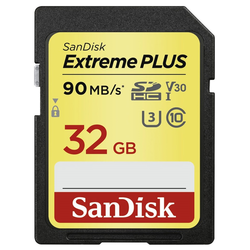 SanDisk memorijska kartica Extreme Plus SDHC, 32 GB, 90 MB/s, Class 10, UHS-I U3 V30