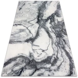 Decormat PVC preproga Črno -beli marmor 150x225 cm