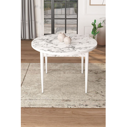 HANAH HOME Trpezarijski sto Tor White Marble White