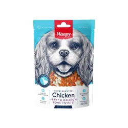 Wanpy Chicken Jerky & Calcium Bone Twists 100g
