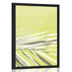 Plakat palmov list - 60x90 silver