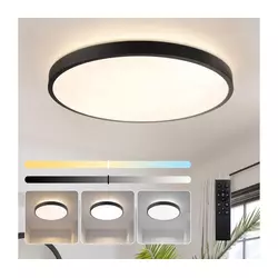Brilagi - LED prigušiva svetiljka GLASS POOL DOUBLE LED/80W/230V 60 cm crna + daljinski upravljač
