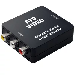 HOME Analogno - digitalni video konverter ATD VIDEO, 3 x RCA na HDMI, crni