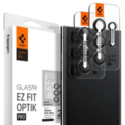 Spigen – Optik.TR EZ FIT staklo za kameru (2 kom) za Samsung Galaxy S23 Ultra – crno
