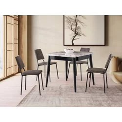 Aberto Design Trpezarijski sto Totem 80x75x80cm Beli mermer