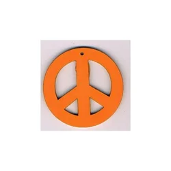 Drveni privezak „peace“ narandzasti
