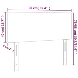 Vidaxl Posteljno vzglavje temno rjavo 90x5x78/88 cm blago