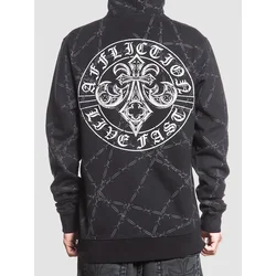 Affliction Iron Briar moški pulover s kapuco black
