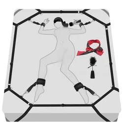 SuperLove Bed Bondage Restraints Set Black