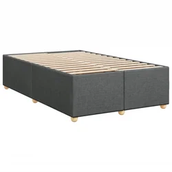 Vidaxl Posteljni okvir brez vzmetnice temno siv 120x200 cm blago
