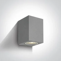 ZIDNA SVJETILJKA GU10/7W IP65 SIVA 100x77x77mm