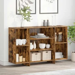 Komoda boja dimljenog hrasta 120 x 30 x 75 cm konstruirano drvo