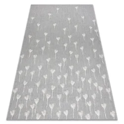 eoshop Preproga FLAT 48779/637 Flowers- Grey KREM ( - Velikost: 80x150 cm)