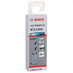 BOSCH HSS PointTeQ 2,1 mm Spiralna burgija za metal (10 kom) 2608577189