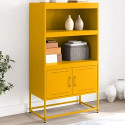Visoka komoda bijela 68,5 x 38,5 x 107 cm čelična
