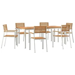 Vidaxl Komplet za jedilnico v vrtu 7 pcs