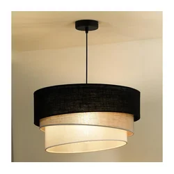 Duolla - Luster na sajli TRIO 1xE27/15W/230V, prečnik 45 cm, crna/siva/bela