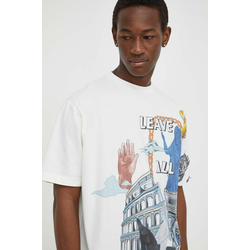 Majica kratkih rukava Iceberg za muškarce, boja: bijela, s tiskom