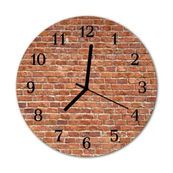 tulup.si Steklena okrogla ura Brick fi 30 cm