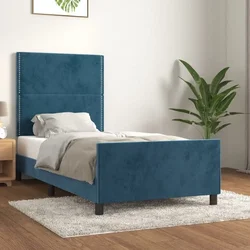 Okvir za krevet bez madraca tamnoplavi 80x200 cm baršunasti