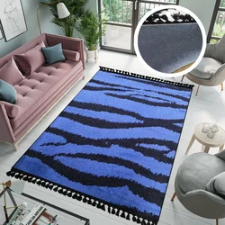 ARMONIA Tepih 160cm x 230cm sa resama Tigar, Plavi