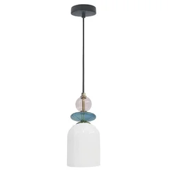 Luster na sajli TROPEA 1xE27/15W/230V crna/dimljeno-ljubičasta/plava/bela