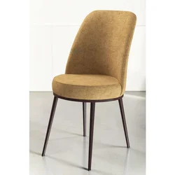 Hanah Home set trpezarijskih stolica Dexa 2 kom, kapućino tkanina Babyface, braon metalne noge