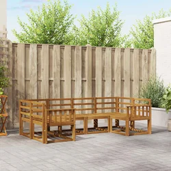 Set vanjskih sofa 6 kom. Prirodna Čvrsto drvo akacije