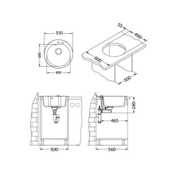 Korito za sudoperu NIAGARA 10 fi 510mm karbon G91 Alveus