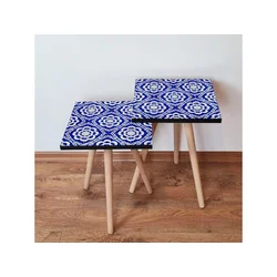 Hanah Home Sklapajući Stočić 2 Komada 2SHP45 - Navy Plavo