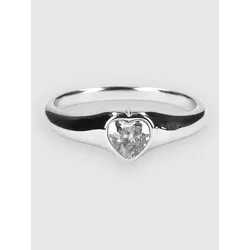Blue Tomato Heart Ring Jewellery silver stainless steel