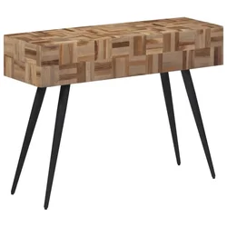 Konzolni stol 110 x 34 x 80 cm od masivne obnovljene tikovine