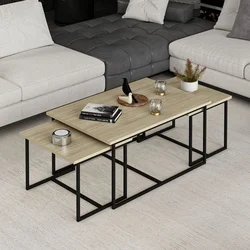 Hanah Home klub sto Levada 9306, 90,45,45 cm, hrast Bona
