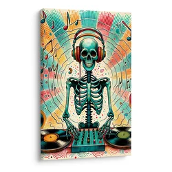 Slika barvit DJ okostnjak - 80x120