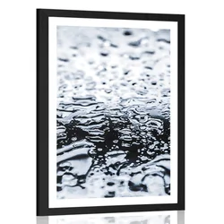 Plakat s paspartujem tekstura vode - 20x30 silver