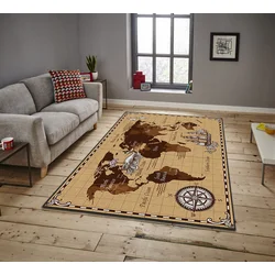 Conceptum Hypnose Tepih Asr Crpt-46, Pravougaoni, 80x140 cm, Smeđi