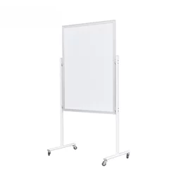 Offishop Dvostrana bela magnetna tabla sa postoljem Lux OF452, 90x120cm