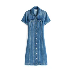 TOMMY HILFIGER Obleka Lana moder denim