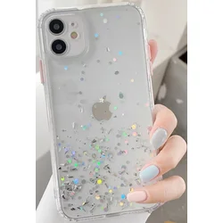 MCTK6-IPHONE 13 Pro * Furtrola 3D Sparkling star silicone Transparent (139)