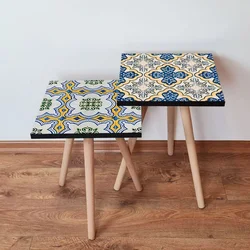 Hanah Home Set klub stočića 2Shp464, 2 komada, Šareni