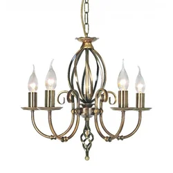 Elstead ART5-AGD-BRASS - Luster na lancu ARTISAN 5xE14/60W/230V