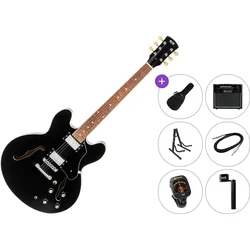PSD Guitars SH-100 Premium SET Black Jazz kitara (polakustična)