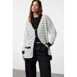 Trendyol Black Jacket Look Knitwear Cardigan