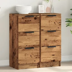 Komoda 2 kom staro drvo 30x30x70 cm konstruirano drvo