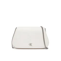 Ročna torba Calvin Klein Ck Curved Wallet On Chain LV04F1153G Bela