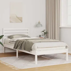 Krevetna konstrukcija Bijelo 80 x 220 cm Čvrsto borovo drvo