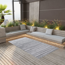 vidaXL Zunanja preproga siva 160x230 cm PP