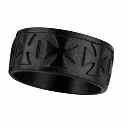 Prstan ETNOX - Black Iron Cross - SR1129